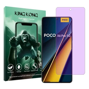محافظ صفحه نمایش ضداشعه بنفش کینگ کونگ مدل Tough مناسب برای گوشی موبایل شیائومی Poco X6 Pro