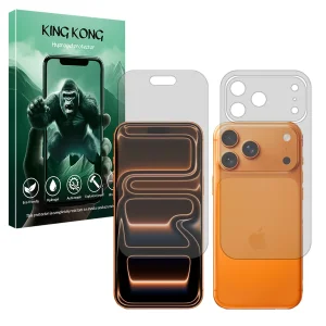 محافظ صفحه نمایش مات کینگ کونگ مدل Tough مناسب برای گوشی موبایل اپل iPhone 17 Pro به همراه محافظ پشت گوشی