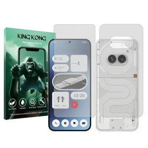 محافظ صفحه نمایش شفاف کینگ کونگ مدل Tough مناسب برای گوشی موبایل ناتینگ Phone 2a به همراه محافظ پشت گوشی