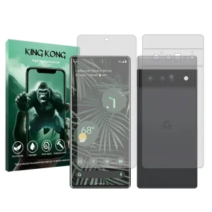 محافظ صفحه نمایش شفاف کینگ کونگ مدل Tough مناسب برای گوشی موبایل گوگل Pixel 6 Pro  به همراه محافظ پشت گوشی