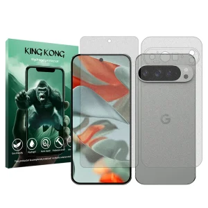 محافظ صفحه نمایش مات کینگ کونگ مدل Tough مناسب برای گوشی موبایل گوگل Pixel 9 Pro XL به همراه محافظ پشت گوشی