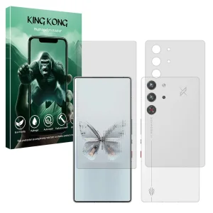 محافظ صفحه نمایش شفاف کینگ کونگ مدل Tough مناسب برای گوشی موبایل زد تی ای nubia RedMagic 10 Pro به همراه محافظ پشت گوشی