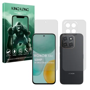 محافظ صفحه نمایش شفاف کینگ کونگ مدل Tough مناسب برای گوشی موبایل آنر X6c به همراه محافظ پشت گوشی