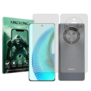 محافظ صفحه نمایش شفاف کینگ کونگ مدل Tough مناسب برای گوشی موبایل آنر X9b به همراه محافظ پشت گوشی