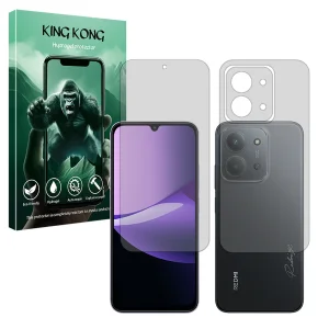 محافظ صفحه نمایش مات کینگ کونگ مدل Tough مناسب برای گوشی موبایل شیائومی Redmi 15C 5G به همراه محافظ پشت گوشی