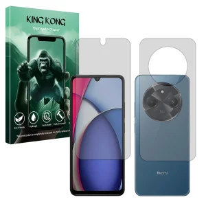 محافظ صفحه نمایش شفاف کینگ کونگ مدل Tough مناسب برای گوشی موبایل شیائومی  Redmi A3 Pro به همراه محافظ پشت گوشی