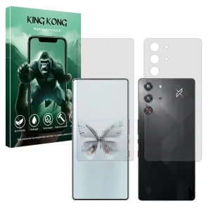 محافظ صفحه نمایش مات کینگ کونگ مدل Tough مناسب برای گوشی موبایل زد تی ای nubia RedMagic 10 Pro به همراه محافظ پشت گوشی