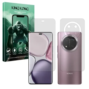 محافظ صفحه نمایش شفاف کینگ کونگ مدل Tough مناسب برای گوشی موبایل آنر X9c به همراه محافظ پشت گوشی