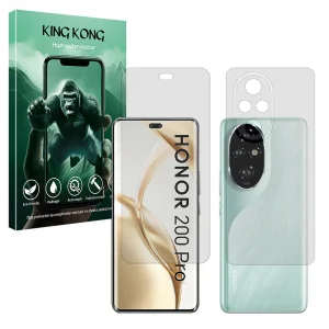 محافظ صفحه نمایش مات کینگ کونگ مدل Tough مناسب برای گوشی موبایل آنر 200 Pro به همراه محافظ پشت گوشی