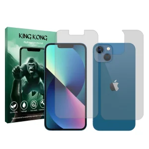 محافظ صفحه نمایش شفاف کینگ کونگ مدل Tough مناسب برای گوشی موبایل اپل iPhone 13 به همراه محافظ پشت گوشی