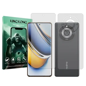 محافظ صفحه نمایش شفاف کینگ کونگ مدل Tough مناسب برای گوشی موبایل ریلمی 11 Pro Plus به همراه محافظ پشت گوشی