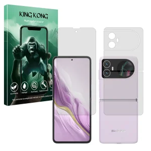 محافظ صفحه نمایش شفاف کینگ کونگ مدل Tough مناسب برای گوشی موبایل بلک ویو Hero 10 به همراه محافظ پشت گوشی