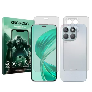 محافظ صفحه نمایش شفاف کینگ کونگ مدل Tough مناسب برای گوشی موبایل آنر X8b به همراه محافظ پشت گوشی