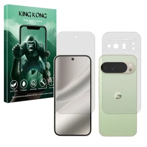 محافظ صفحه نمایش شفاف کینگ کونگ مدل Tough مناسب برای گوشی موبایل گوگل Pixel 10 Pro XL به همراه محافظ پشت گوشی