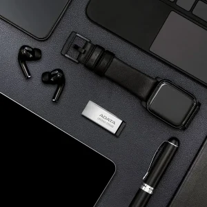 فلش مموری ای دیتا مدل UR350 ظرفیت 64 گیگابایت با رابط USB 3.2 Gen1، سرعت انتقال 100 مگابایت بر ثانیه، بدنه فلزی مقاوم، سازگار با ویندوز، مک، لینوکس و بدون نیاز به نصب درایور