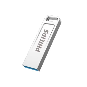 فلش مموری فیلیپس مدل FM21UA-F ظرفیت 32 گیگابایت با رابط USB 3.2، سرعت خواندن 130 مگابایت بر ثانیه، سرعت نوشتن 80 مگابایت بر ثانیه، مقاوم در برابر خش و اثر انگشت، سازگار با ویندوز، مک او اس و لینوکس