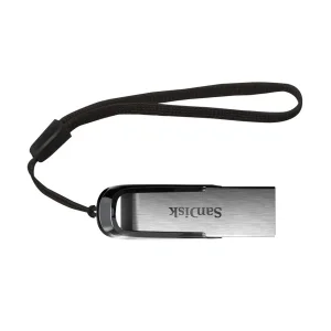 فلش مموری سن دیسک Ultra Flair CZ73 ظرفیت 64 گیگابایت با رابط USB 3.0 و بدنه فلزی مقاوم، سرعت انتقال 150 مگابایت بر ثانیه و سازگار با انواع سیستم‌عامل‌ها و دستگاه‌ها