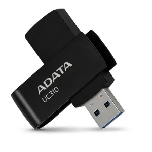 فلش مموری ای دیتا مدل UC310 ظرفیت 64 گیگابایت با رابط USB 3.2 Gen1، طراحی چرخشی، سازگار با ویندوز، مک، لینوکس، بدون نیاز به نصب درایور و مناسب استفاده در کامپیوتر، لپ‌تاپ، گوشی و تلویزیون