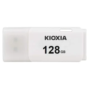 فلش مموری کیوکسیا مدل U202 ظرفیت 128 گیگابایت درپوش‌دار با رابط USB 2.0 و سرعت انتقال 30 مگابایت بر ثانیه، سازگار با کامپیوتر، لپ‌تاپ، موبایل، تبلت و تلویزیون