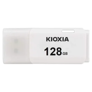 فلش مموری کیوکسیا مدل U202 ظرفیت 128 گیگابایت بسته دو عددی با رابط USB 2.0، مقاومت در برابر ضربه، طراحی ساده و ابعاد کوچک، مصرف انرژی پایین و قابلیت Plug &amp; Play