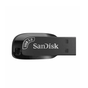فلش مموری سن دیسک مدل ULTRA SHIFT CZ410 ظرفیت 32 گیگابایت، رابط USB 3.1 با سرعت خواندن 100 مگابایت بر ثانیه، مناسب ضبط خودرو و تلویزیون، دارای نرم‌افزار امنیتی SanDisk SecureAccess و بازیابی فایل RESCUEPRO DELUXE