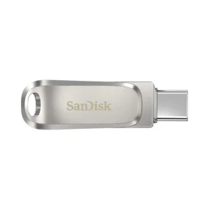 فلش مموری سن دیسک مدل Luxe ظرفیت 32 گیگابایت سرعت خواندن 150 مگابایت بر ثانیه اتصال USB-C طراحی ساده و وزن 19 گرم