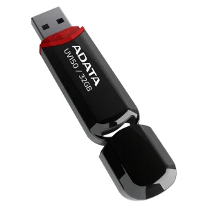 فلش مموری ای دیتا مدل UV150 ظرفیت 32 گیگابایت با رابط USB 3.2 Gen1، سرعت خواندن 90 مگابایت بر ثانیه، سرعت نوشتن 40 مگابایت بر ثانیه، طراحی درپوش‌دار و سازگار با ویندوز، مک و لینوکس