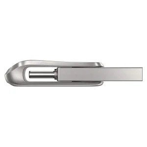 فلش مموری 128 گیگابایت سن دیسک مدل Ultra Dual Drive Luxe با دو رابط USB Type-C و USB Type-A، سرعت انتقال 150 مگابایت بر ثانیه، بدنه فلزی و سازگار با ویندوز، مک، اندروید و iOS