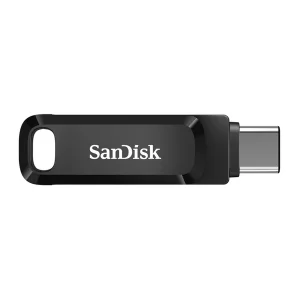 فلش مموری سن دیسک 64 گیگابایت مدل Ultra Dual Drive Go با دو رابط USB Type-C و USB Type-A، استاندارد USB 3.2 Gen1، طراحی چرخشی، سازگار با اندروید، iOS، ویندوز و مک، مناسب گوشی، تبلت، کامپیوتر و تلویزیون