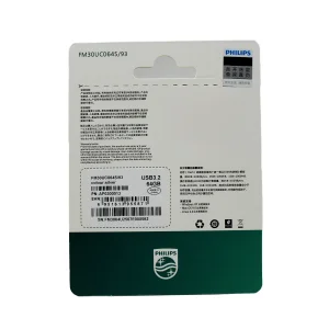 فلش مموری OTG فیلیپس مدل FM30UC ظرفیت 64 گیگابایت با رابط USB 3.2 و Type-C، سرعت خواندن 130 مگابایت بر ثانیه، سرعت نوشتن 80 مگابایت بر ثانیه، سازگار با ویندوز، مک و لینوکس، مقاوم در برابر خش و اثر انگشت