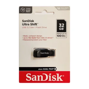 فلش مموری سن دیسک مدل ULTRA SHIFT CZ410 ظرفیت 32 گیگابایت با رابط USB 3.2