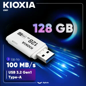 فلش مموری کیوکسیا مدل U301 ظرفیت 128 گیگابایت با رابط USB 3.2