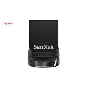 فلش مموری 64GB سن دیسک Ultra Fit با رابط USB 3.1، سرعت خواندن تا 130MB/s، اندازه بسیار کوچک و گیره اتصال بند آویز
