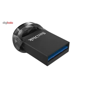 فلش مموری 64GB سن دیسک Ultra Fit با رابط USB 3.1، سرعت خواندن تا 130MB/s، اندازه بسیار کوچک و گیره اتصال بند آویز