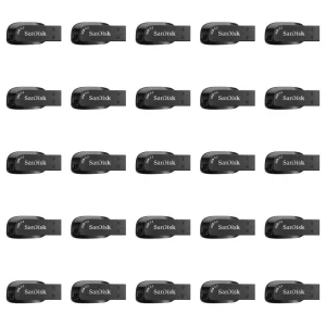 فلش مموری سن دیسک مدل Ultra Shift ظرفیت 32 گیگابایت با رابط USB 3.2 بسته 25 عددی