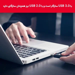 فلش مموری کشویی سن دیسک مدل CZ48 ظرفیت 128 گیگابایت با رابط USB 3.0، سرعت انتقال تا 100 مگابایت بر ثانیه، سازگار با USB 2.0 و قابلیت رمزنگاری اطلاعات