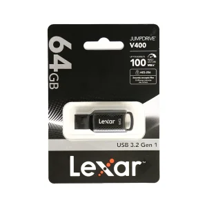 فلش مموری لکسار مدل V400 ظرفیت 64 گیگابایت با رابط USB 3.2 GEN 1