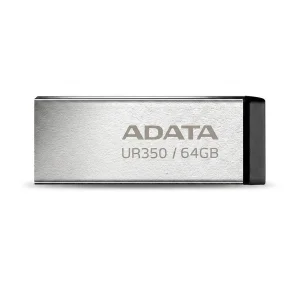فلش مموری ای‌دیتا مدل UR350 ظرفیت 64 گیگابایت، رابط USB 3.2، سرعت خواندن 100 مگابایت بر ثانیه، مقاوم در برابر ضربه و سازگار با ویندوز و مک