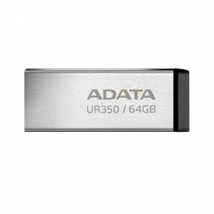 فلش مموری ای‌دیتا مدل UR350 ظرفیت 64 گیگابایت، رابط USB 3.2، سرعت خواندن 100 مگابایت بر ثانیه، مقاوم در برابر ضربه و سازگار با ویندوز و مک
