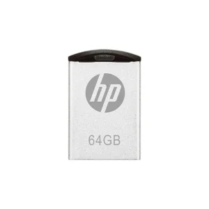فلش مموری اچ‌پی مدل V222W ظرفیت 64 گیگابایت با بدنه فلزی مقاوم در برابر اثرانگشت و لک، مناسب انتقال فایل‌های حجیم و سازگار با ویندوز 7 تا 8.1