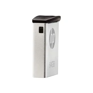 فلش مموری اچ‌پی مدل V222W ظرفیت 64 گیگابایت با بدنه فلزی مقاوم در برابر اثرانگشت و لک، مناسب انتقال فایل‌های حجیم و سازگار با ویندوز 7 تا 8.1