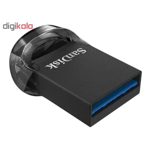 فلش مموری سن دیسک Ultra Fit CZ430 ظرفیت 256 گیگابایت، رابط USB 3.1 با سرعت خواندن 130 مگابایت بر ثانیه، طراحی فوق کوچک، نرم‌افزار امنیتی SanDisk SecureAccess و بازیابی فایل RESCUEPRO Deluxe، مناسب ضبط خودرو و تلویزیون