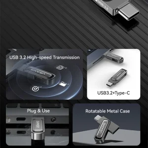 فلش مموری یوسمز مدل zb346 ظرفیت 32 گیگابایت با رابط USB Type-C