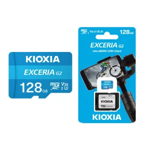 کارت حافظه‌ microSDHC کیوکسیا مدل EXCERIA کلاس 10 استاندارد UHS-I U3 سرعت 100MBps ظرفیت 128 گیگابایت به همراه آداپتور SD