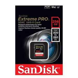 کارت حافظه SDXC سن دیسک مدل Extreme Pro  استاندارد UHS-II سرعت 300MBps ظرفیت 256 گیگابایت