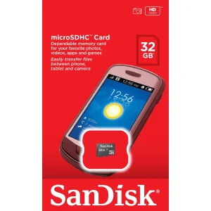 کارت حافظه microSDHC سن دیسک مدل SDSDQM کلاس 4 استاندارد MICROSDHC سرعت 4MBps ظرفیت 32 گیگابایت