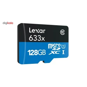 کارت حافظه‌ microSDXC لکسار مدل High-Performance کلاس 10 استاندارد UHS-I U1 سرعت 95MBps 633X همراه با آداپتور SD ظرفیت 128 گیگابایت