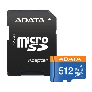 کارت حافظه microSDXC ای دیتا مدل Premier V10 A1 کلاس 10 استاندارد UHS-I سرعت 100MBps ظرفیت 512 گیگابایت