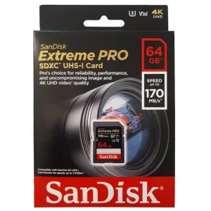 کارت حافظه SD سندیسک مدل SD Card 64GB 170mbs ظرفیت 64 گیگابایت