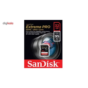 کارت حافظه SDHC سن دیسک مدل Extreme Pro V30 کلاس 10 استاندارد UHS-I U3 سرعت 633X 95MBps ظرفیت 32 گیگابایت